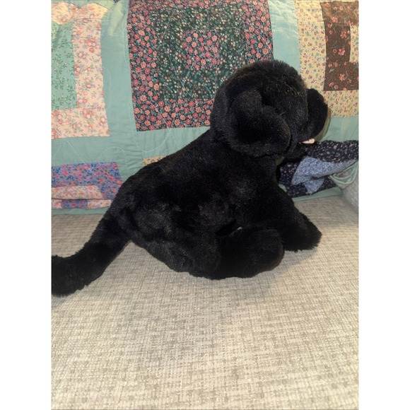 Build A Bear 12" Stuffed Animal Black Lab Retriever Puppy Dog Plush No Sound - Picture 6 of 8